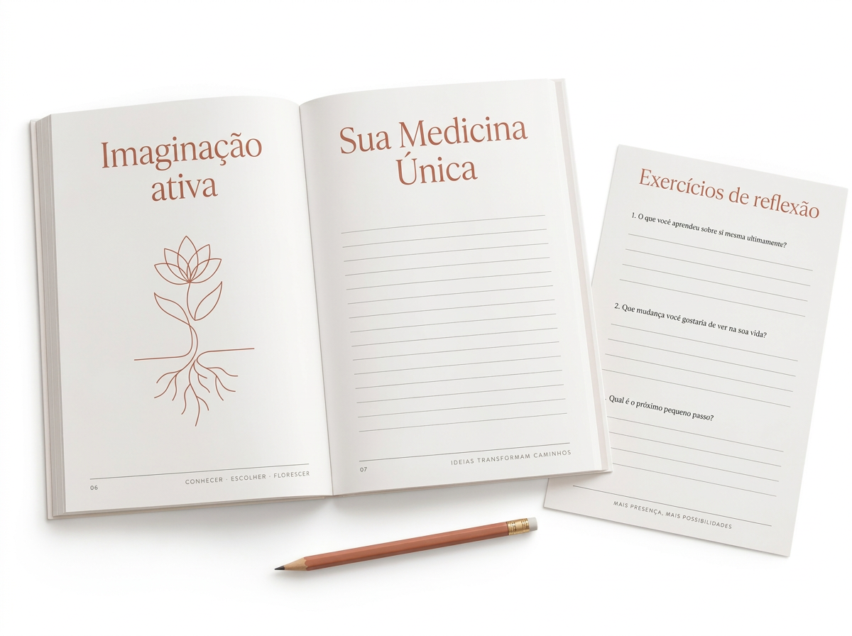 Mockup ilustrativo do material de imaginação ativa